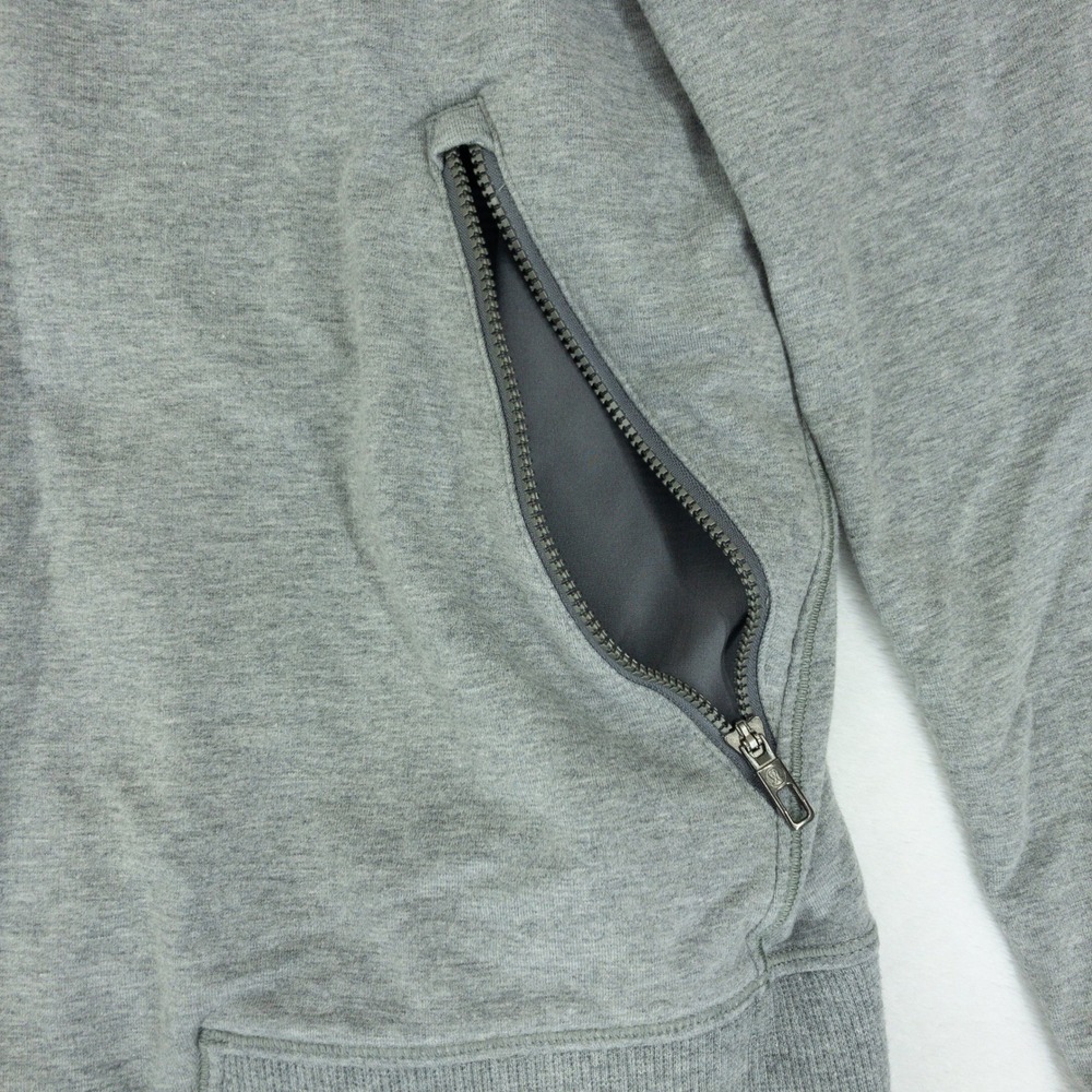 Lululemon Cross Cut Zip Up Hoodie Mens Small Grey Heathered Full Zip Pocket - Picture 8 of 16
